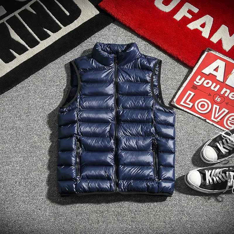 2019Autumn Winter Couple Models Light Down Jacket Large Size Cotton Vest Down Cotton Vest Men Women Slim Fashion Vest