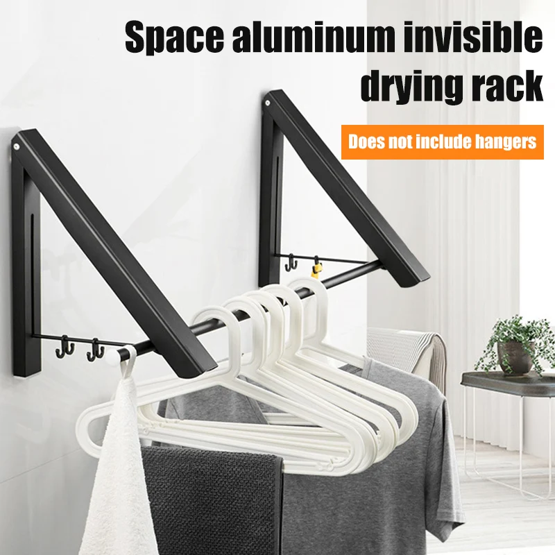 

Folding Clothes Hanger Foldable Multifunction Wall Mounted Clothes Rail Drying Rack HVR88