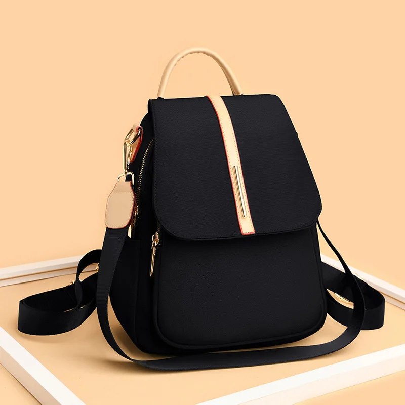 Designer High Quality Women Backpack 2023 Soft Leather Luxury Contrasting  Colors Shoulder Bags Large Capacity Ladies Travel Bag - AliExpress