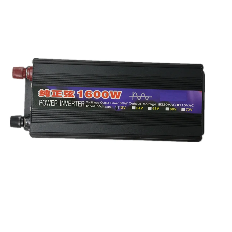 

DC12V/24V To AC220V Pure Sine Wave Inverter 1600w 50HZ Power Inverter with Digital Display for Household