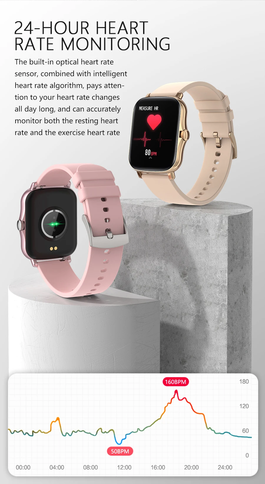 2023 new smart watch waterproof fitness bracelet men women smartwatch heart rate monitor gts 2 for android apple xiaomi