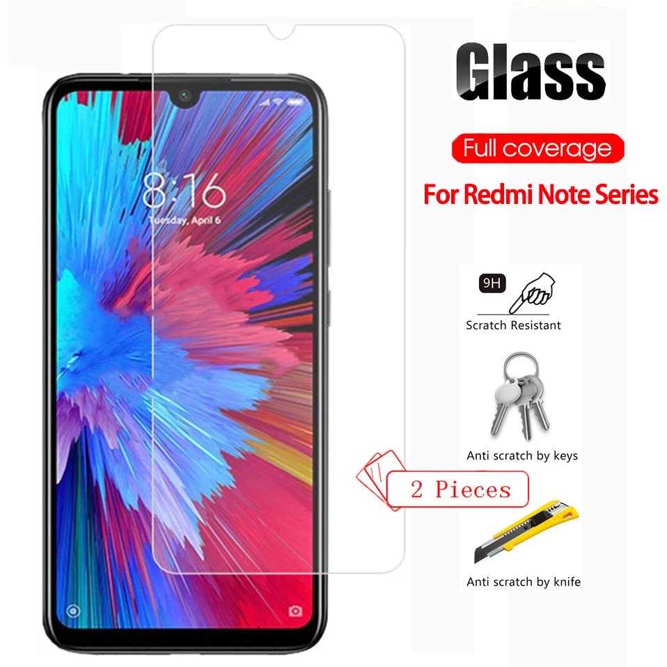 2 шт. Защитное стекло для xiaomi redmi note8 note7 note6 pro Защита экрана xiaom redme xiomi note 8 7 6