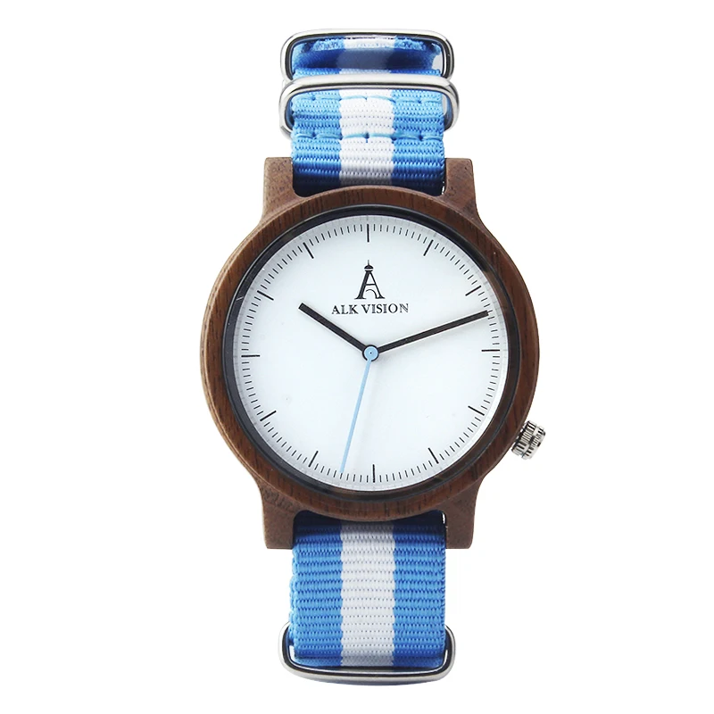 ALK Vision Pride Rainbow Top Wood Watches Dropshipping Brand Women Mens Wooden Watch Canvas LGBT Strap Fashion Casual Wristwatch 