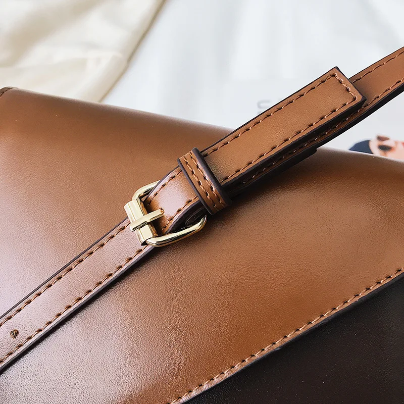 

2019 New Style Douyin Stereo Generous Bag Contrast Color Irregular Triangular Shoulder WOMEN'S Bag