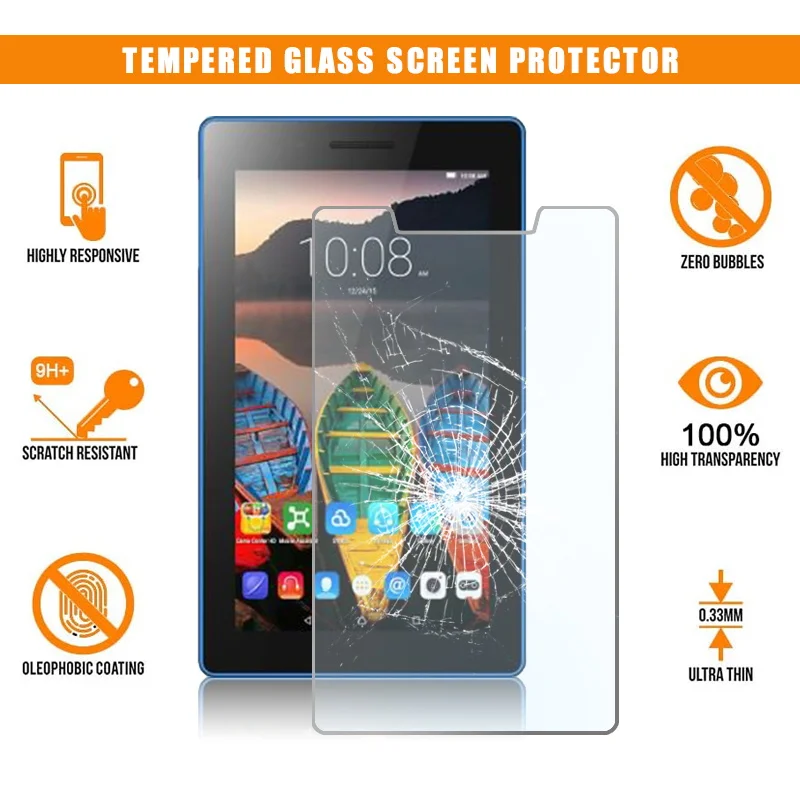 

Screen Protector for Lenovo Tab3 7 Essential Tablet Tempered Glass Premium Scratch Resistant Anti-fingerprint Film Guard Cover