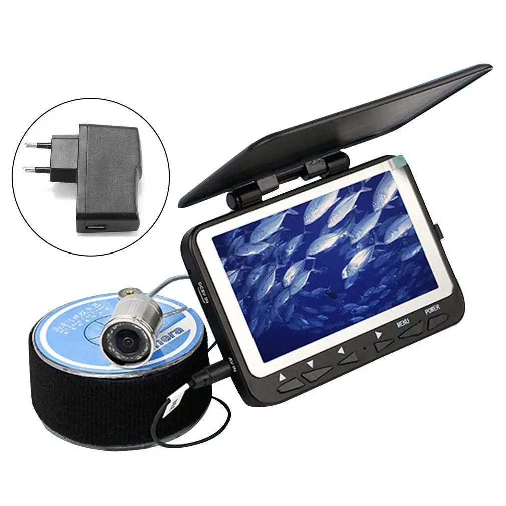 

15/30M Infrared Fish Finder Camera Underwater 1000TVL Ice Fishing Camera Video 4.3" Monitor 8 IR LED Sunvisor