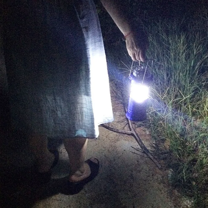 Newest 3-in-1 Portable Rechargeable Stage Light Flashlight Flame Effect Lamp Tent Lights
