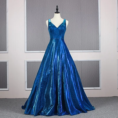 as photo navy blue YY134 murlya Wurfel темно-синие вечерние платья вечернее платье блестящее с v-образным вырезом без рукавов серое вечернее платье abiti da cerimonia da sera - Цвет: as photo navy blue