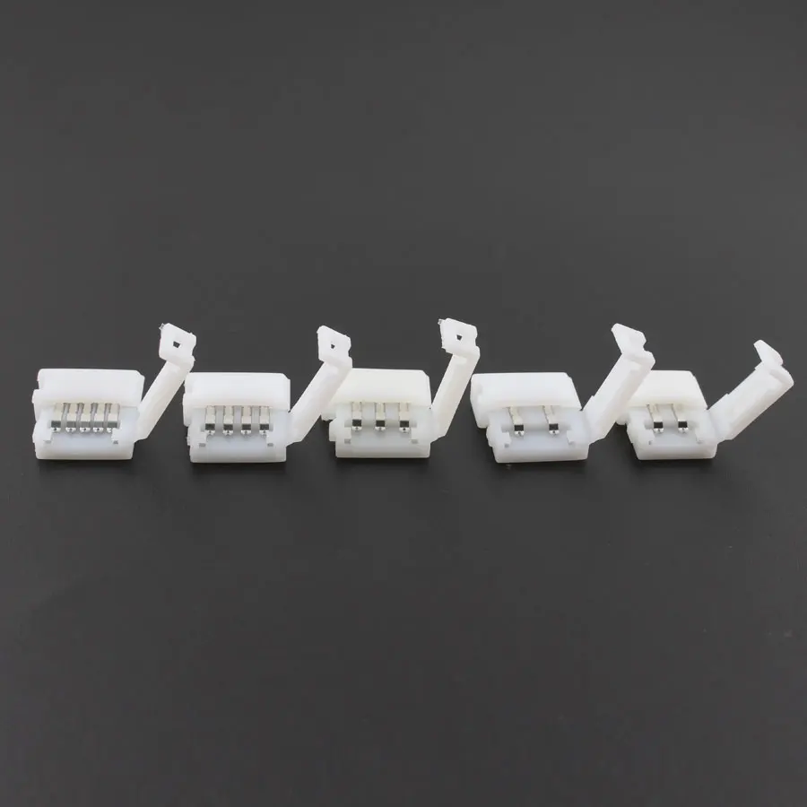 DC 5V 12V 24V LED Strip connecter 2pin 3pin 4pin 5Pin Connector Single RGB Led strip Connector For 2835 5050 RGB RGBW LED Strip