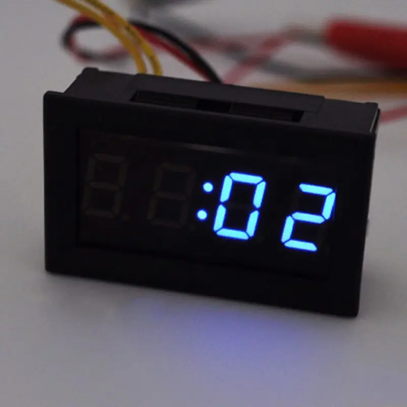 LED DIY Vehicle Electronic Clock KIT Car Motorcycle Timer LED Digital Display Power-off Memory DC4.5-30V Red Green Blue air outlet dashboard clock car clock motorcycle handlebar clock