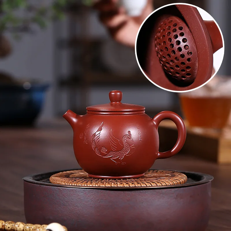 

Yixing are recommended by vivi all hand undressed ore dahongpao bao 200 cc ball hole household kung fu tea set