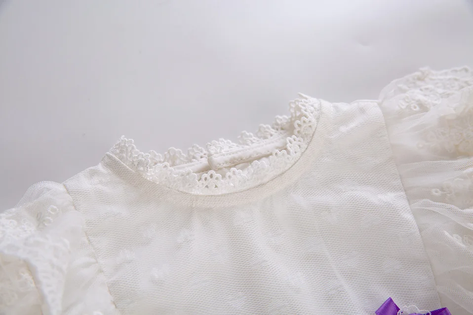 Cutestyles/комплект летней одежды из 2 предметов с фиолетовым цветком в форме сердца для девочек, белая рубашка+ пурпурная юбка с HeadbandEG-DMCS112-B483