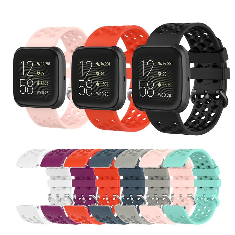 Мягкий силиконовый ремешок из ТПЭ для Fitbit Versa 2 23 мм спортивных смарт-часов