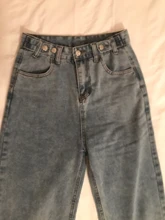 Vaqueros de cintura alta para mujer, Pantalones rectos de pierna ancha a la moda, holgados, cómodos, informales, ropa de mezclilla, pantalones bombachos
