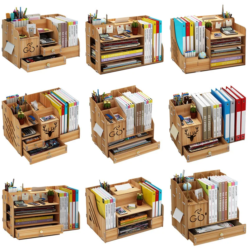 

Table Simple Bookcase Multilayer Folder Storage Box Drawer-type A4 File Box Office Supplies Information Rack Pen Container