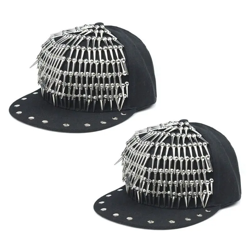 Трендовая бейсбольная кепка с заклепками в стиле панк для детей и взрослых, для мужчин и женщин, для родителей и детей, уличная Кепка ручной работы