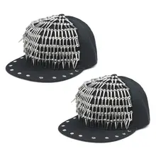 Трендовая бейсбольная кепка с заклепками в стиле панк для детей и взрослых, для мужчин и женщин, для родителей и детей, уличная Кепка ручной работы