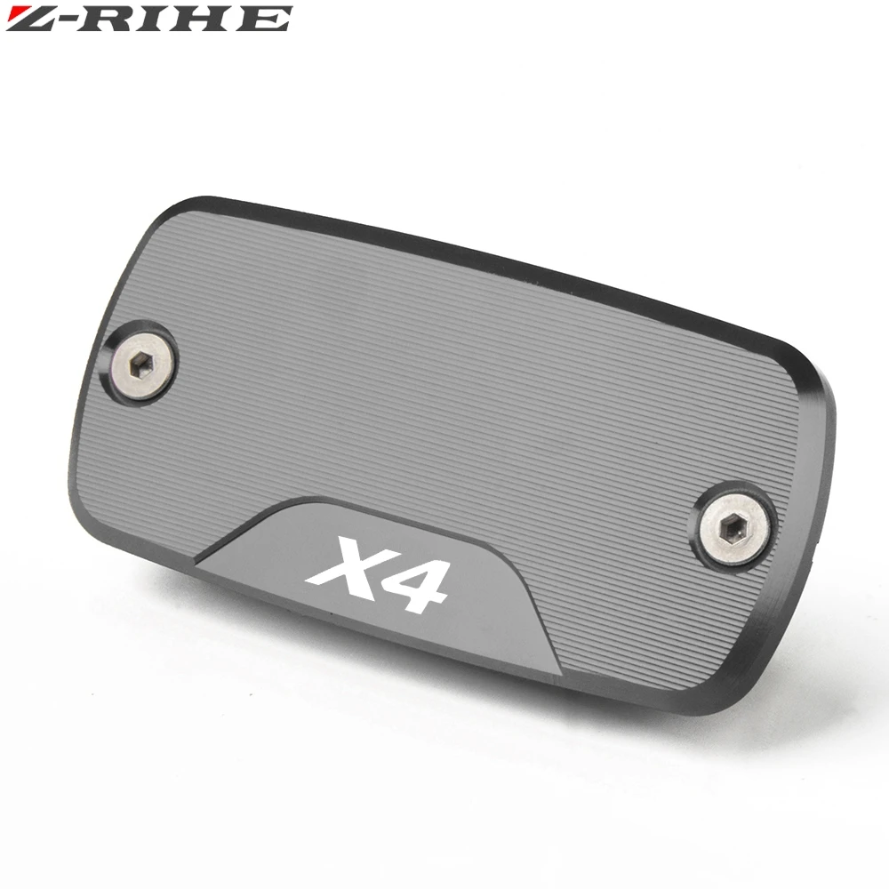 gray 1piece ZRIHE аксессуары для мотоциклов CNC алюминиевый тормозной резервуар фланец крышка насоса Крышка Резервуара жидкости крышка для Honda X4 1998-2004 2003 - Цвет: gray 1piece