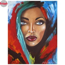 Алмазная картина "Африканская женщина" полный квадратный/круглый дрель Настенный декор вышивка мозаика Цвет люди фото на заказ Вышивка крестиком