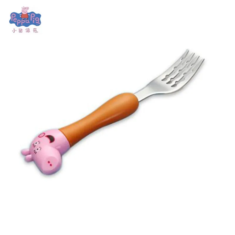 Новые оригинальные 4 шт. Peppa Pig girl 4 шт. игрушечная посуда набор ложка и вилка металлический Ланч развлечения Образование Дети Аниме-игрушка