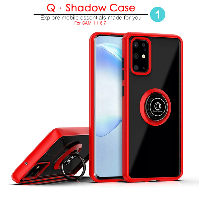 Protection Case For Samsung A40 A50 A51 A71 S20 Ultra S10 Plus Magnetic Ring Bracket Holder Luxury Shockproof Full Cover