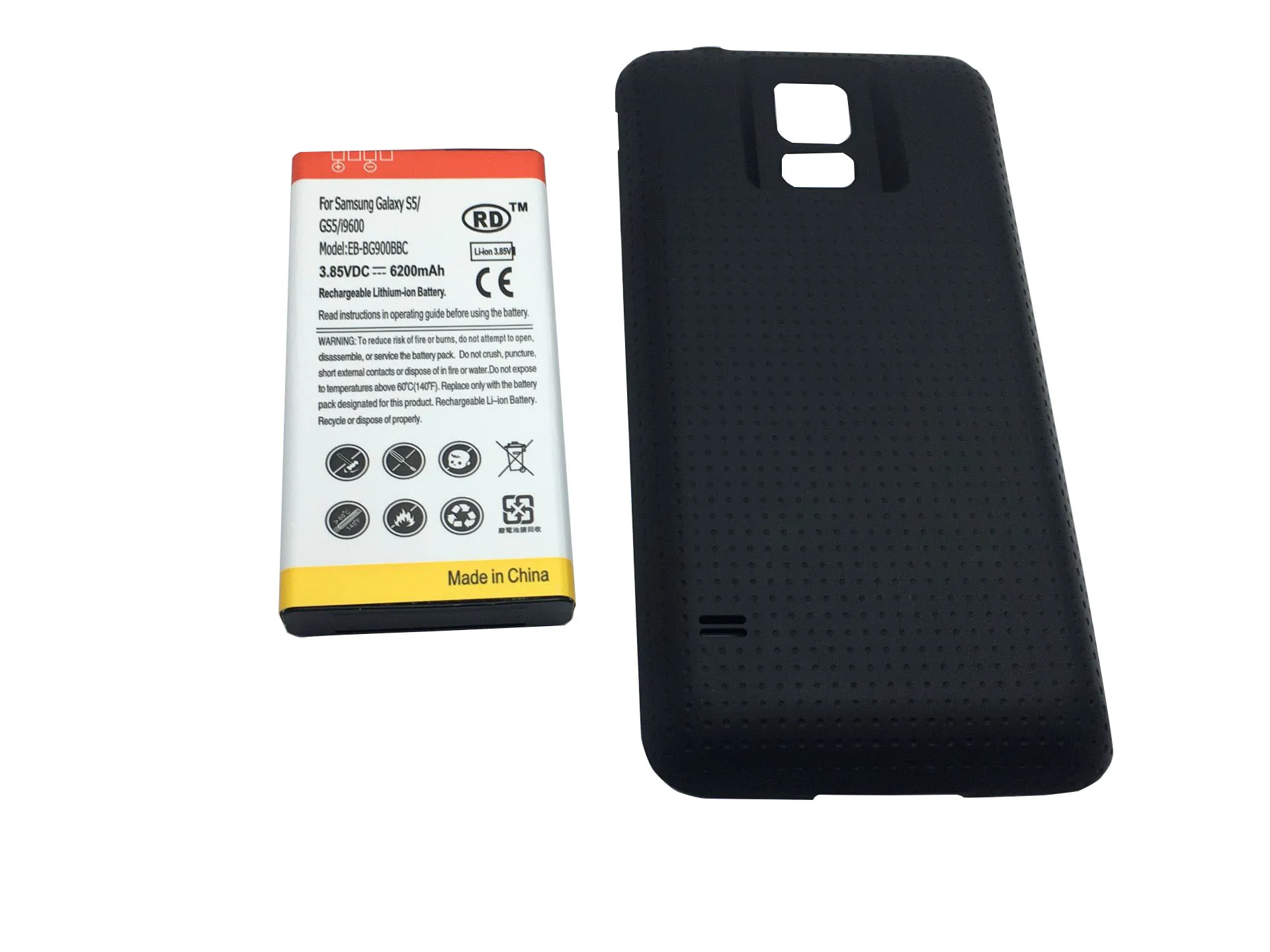 Samsung Galaxy S5 i9600 Extended Battery Case Replacement For With Black Back Cover | Мобильные телефоны и аксессуары