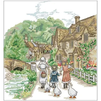 

After school patterns Counted Cross Stitch 11CT 14CT 18CT DIY Chinese Cross Stitch Kits Embroidery Needlework Sets