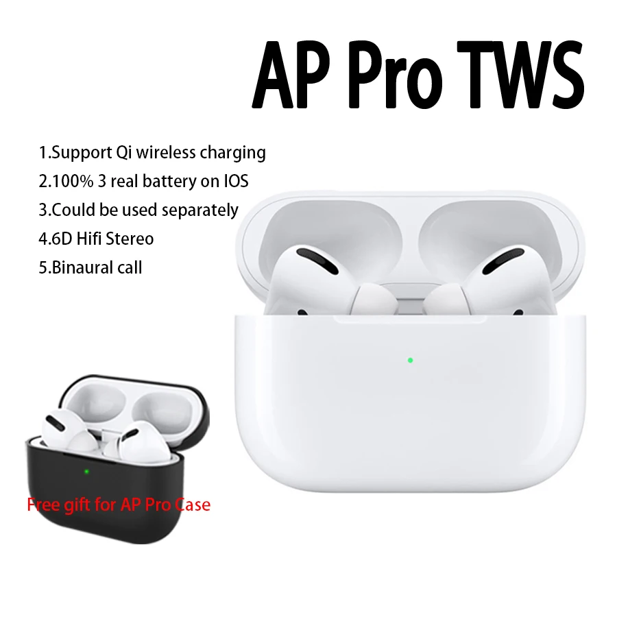 

AP Pro TWS Wireless Charging Earbuds Headset Bluetooth 5.0 Sport Earphone Air 3 Pro Clone 1:1 AP Pro Not i30 i80 i12 i200 TWS