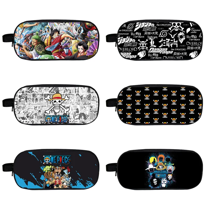 Cosmetic-Bag Makeup-Box School-Supplies Anime One-Piece Zipper 3d-Printed D.luffy Japan