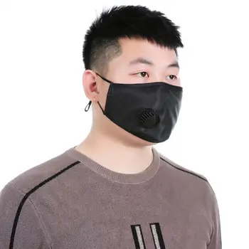 

1pcs Anti Dust Masks Anti Pm2.5 Pollution Face Mouth Respirator Black Breathable Valve Filter Masks 3d Mouth Cover Y