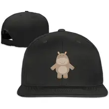 Унисекс Snapback Hat милый Бегемот регулируемая бейсболка