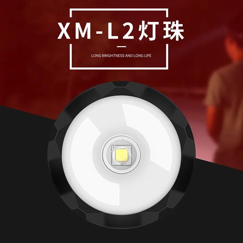 Boruit New Style L2 White Light 2R2 Red Light Focusing Headlight USB Charging Warning Repellent Headlights Wholesale