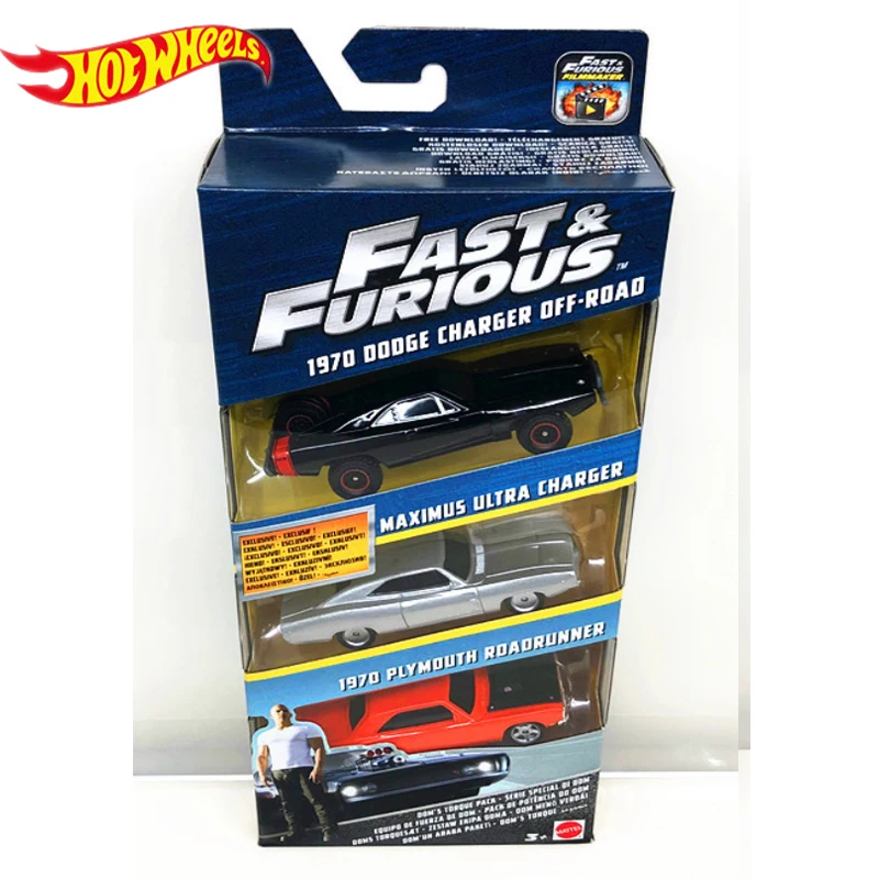 C pack set Оригинальные горячие колеса Форсаж серии 3 автомобилей Dodge зарядное устройство льготный пакет детские игрушки подарок на день рождения для мальчика FCG01 - Цвет: C pack set