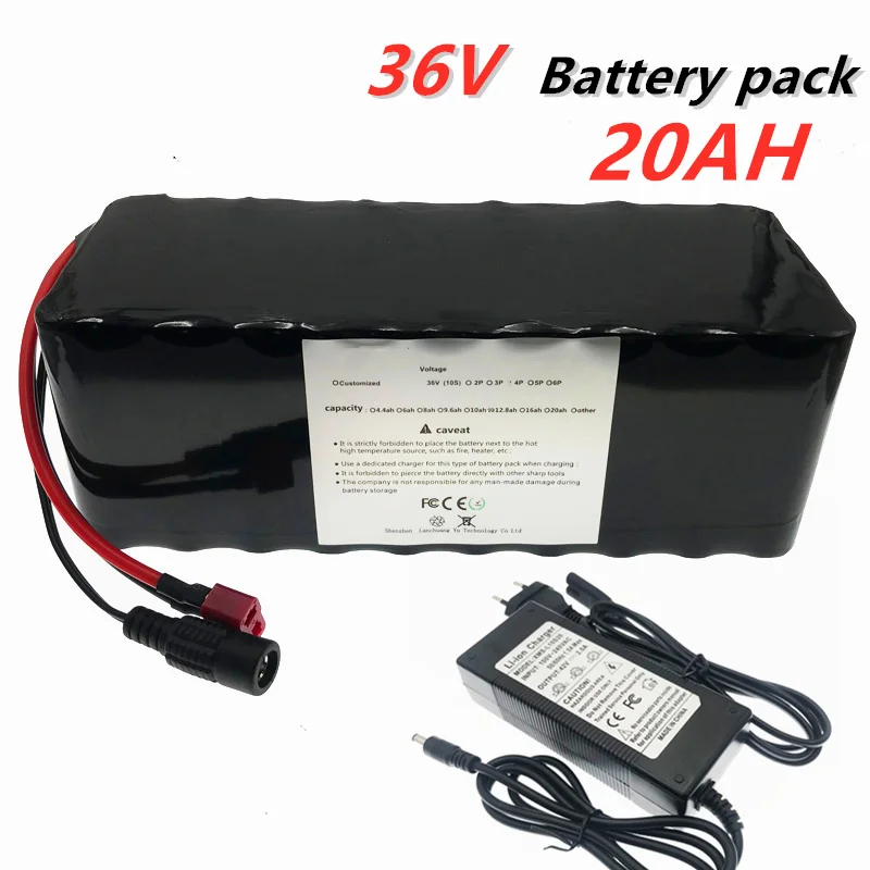 36V 20Ah Electric bicycle Battery builtin 20A BMS Lithium Battery pack