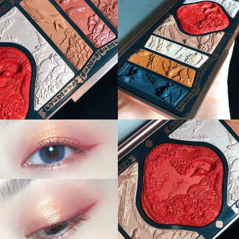 9 Colors Eyeshadow Pallete Shimmer Matte Glitter Pigmented Eye Shadow Palette Make up Palette Cosmetic Highlighter Face Blush