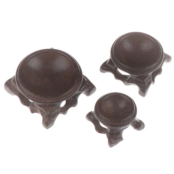 

Wood Display Stand Base For Crystal Ball Sphere Globe Stone Decoration Crafts Figurines Miniatures Crystal Ball Holder Bracket