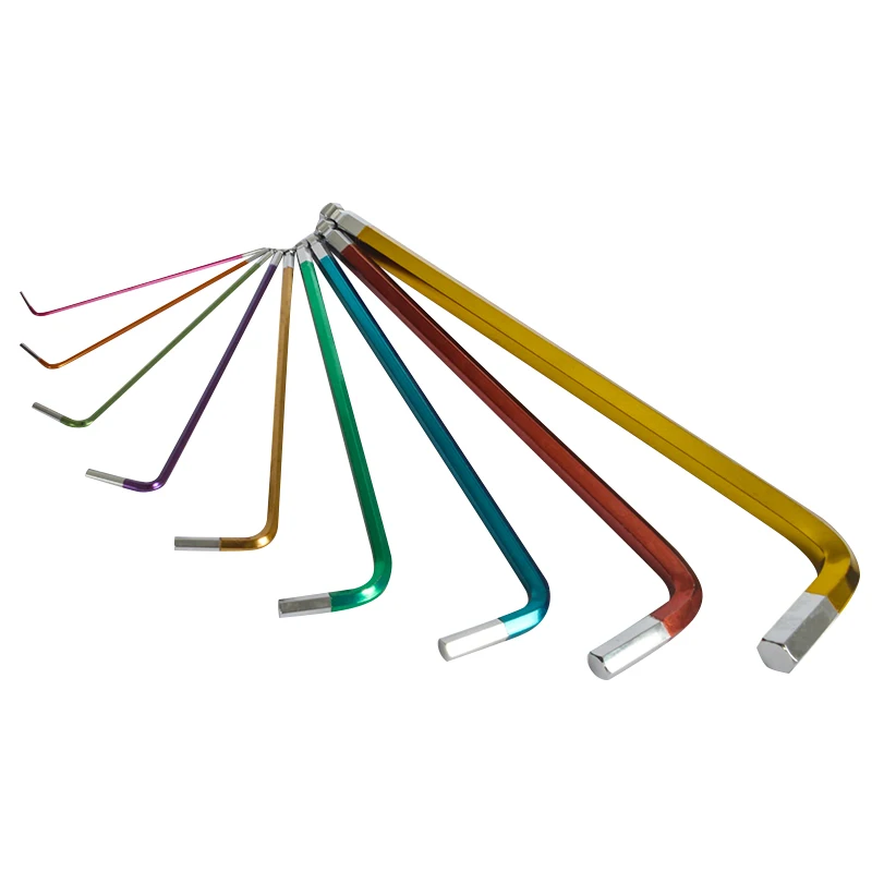 9pcs Color Hexagon Wrench S2 Extra Long Ball Head Hex Key Wrench Spanner Screwdriver 1.5/2/2.5/3/4/5/6/8/10mm Repair Hand tool