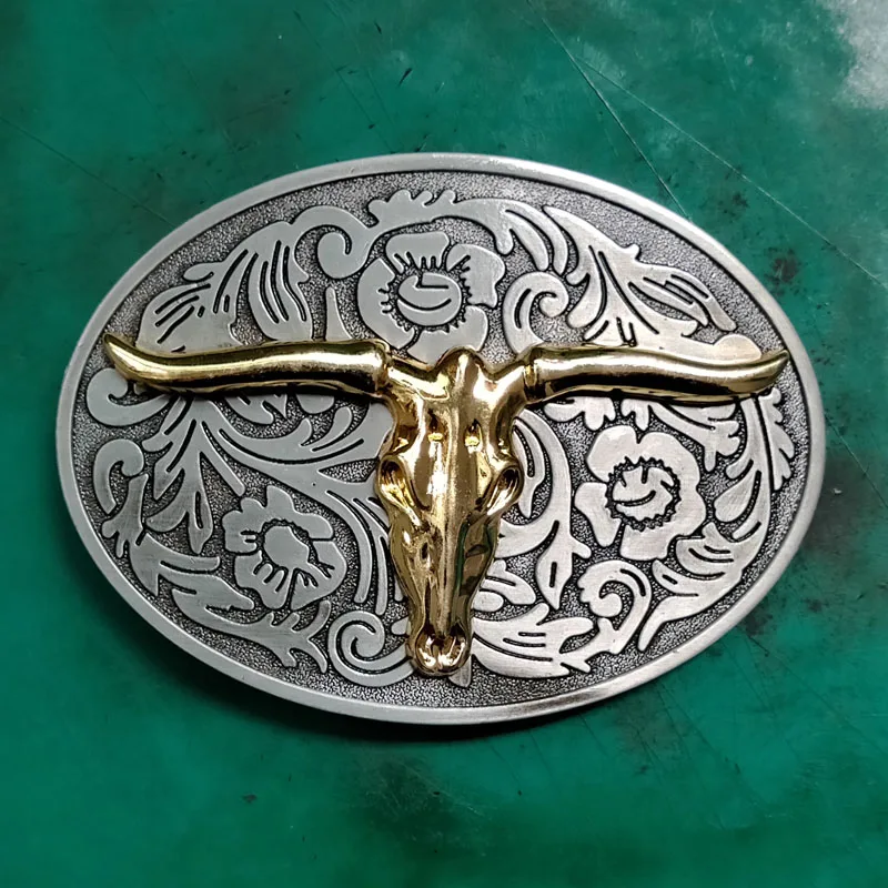 1 шт. ковбойский металлический ремень с золотистой пряжкой в форме головы буйвола