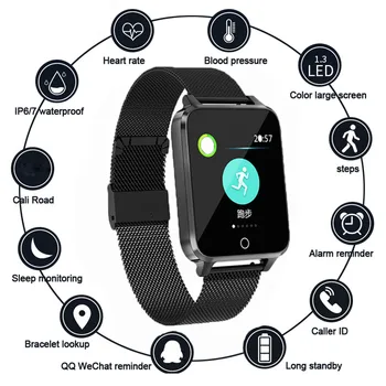 

2020 Fashion Men Band Color Screen IP68 Waterproof Fitness SmartWatch With Heart Rate Monitor Bluetooth Bracelet Women Wristband