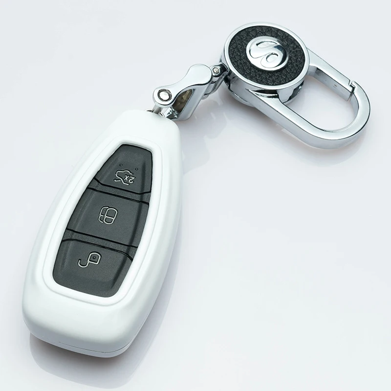 B-silver Чехол для автомобильных ключей с рисунком для FORD C-MAX FOCUS RS ST Fiesta Hatchback, набор автомобильных ключей, автомобильный держатель для ключей, Автомобильный интерьер, Стайлинг автомобиля - Название цвета: B-silver