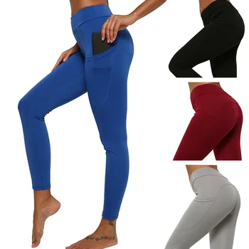 

Popular Fashion Side Phone Pocket High Waist Running Fitness Leggings workout leggings