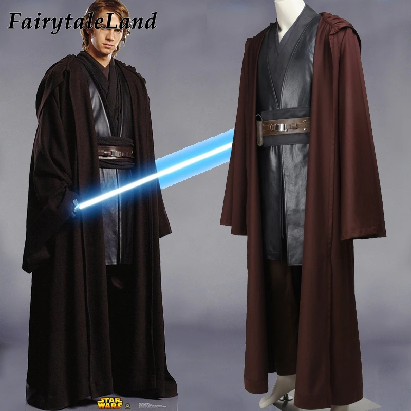 Star Wars Anakin Skywalker Men's Cosplay Costume - Halloween Fancy Jedi Outfit + Accessories image 3