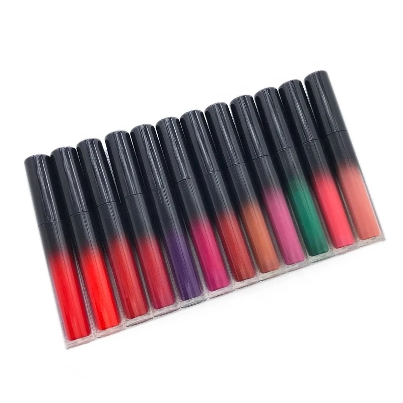 Wholesale No Label Makeup Lipgloss Waterproof vegan lip gloss 12 Colors Liquid Glossy Lipgloss Cosmetics Lip Gloss Lipsticks