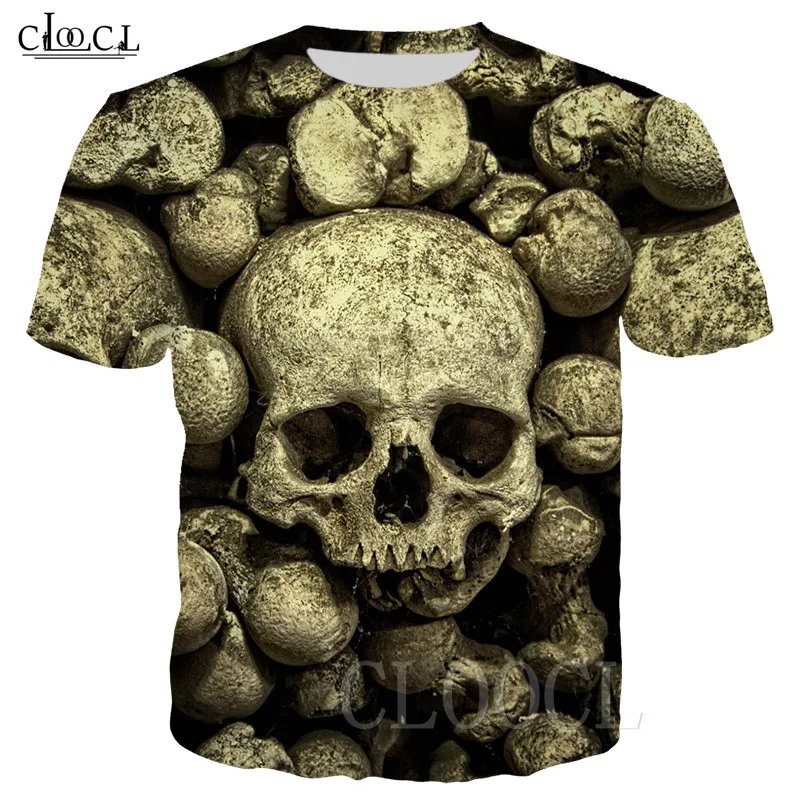 Ретро футболка с изображением черепа ужасов 3D топы принтом аниме роза череп