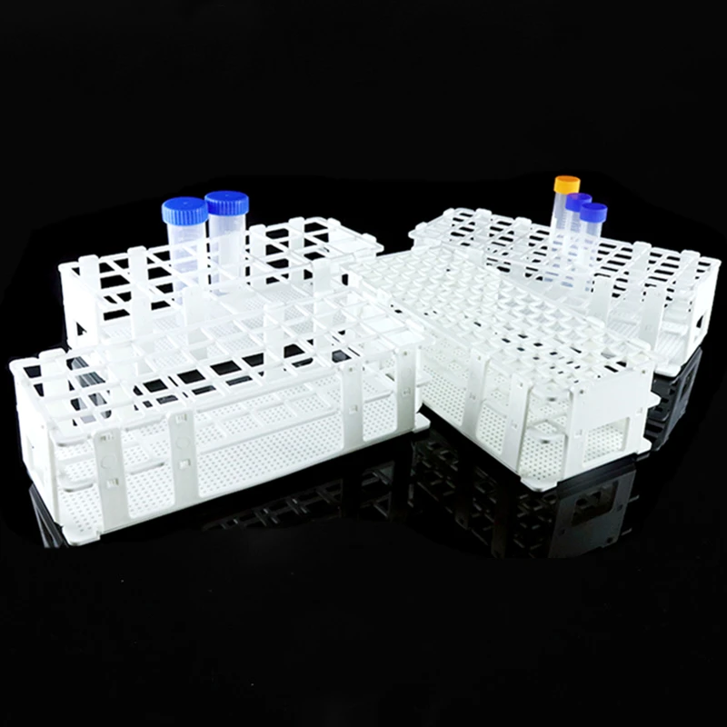 Plastic Test Tubes Plastic Test Tube Rack For 13mm 16mm 20mm 25mm 30mm Tubes, White Centrifuge Tube Rack , Detachable , 21-Holes 24 40 60 90 Holes