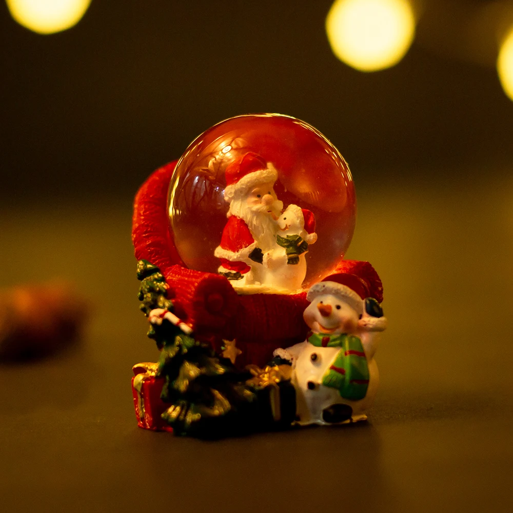 Santa Claus 2 Шар со снегом Рождественский Снежный шар с Санта Клаусом Лось хрустальный шар снежные подарки на год Прямая поставка - Цвет: Santa Claus 2
