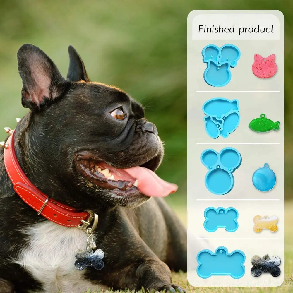 Hohopeti Lot De 12 Étiquettes En Silicone Silencieuses Pour Chien Résistantes Aux Rayures Prolongeant La Durée De Vie De Létiquette Noir 50-28