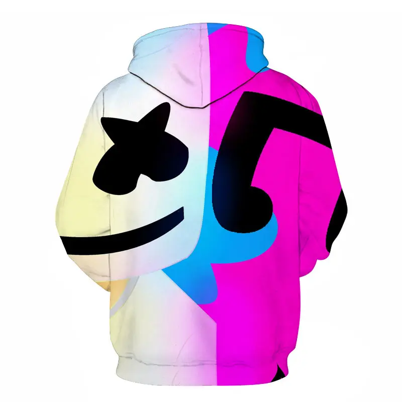 3D печать Новые мужские и женские модные толстовки marshmello электрическая толстовка с капюшоном для ди-Джея Мужская Повседневная Толстовка