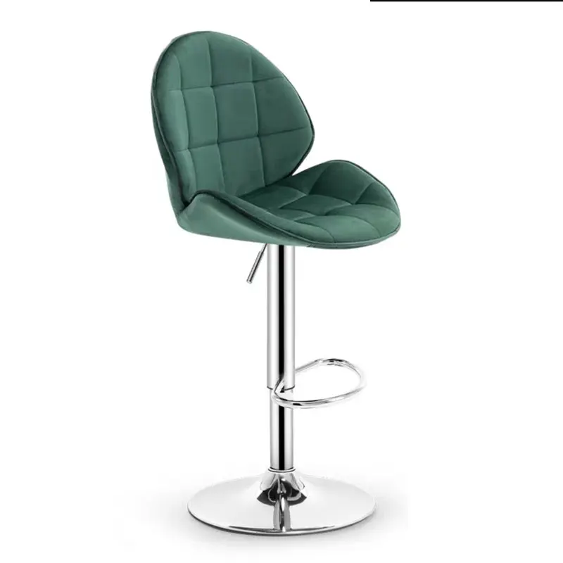Flannel Green Барный стул современная мода подъемный поворот простой креативный домашний передний Рабочий стол Кофейня Досуг высокий стул для ног - Color: Flannel Green