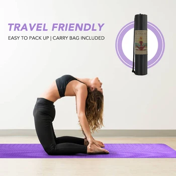 

6mm Thick Yoga Mat 72X24 Inch Non-Slip Pilates Exercise Mat Pad with Mesh Carry Bag for Home Gym Fitness Workout Pilates